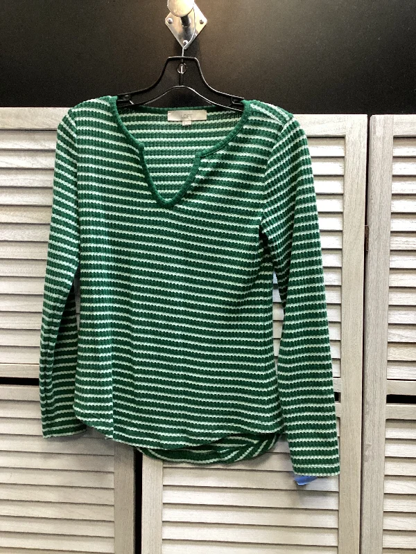 Special Discount Top Long Sleeve By Loft In Striped Pattern, Size: Xs