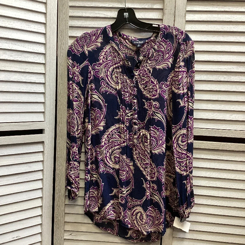 Limited Time Discount Top Long Sleeve By Lucky Brand In Multi-colored, Size: S