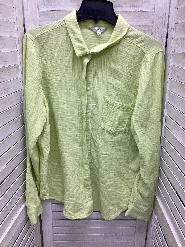 Super Sale Top Long Sleeve By Lucky Brand In Yellow, Size: L