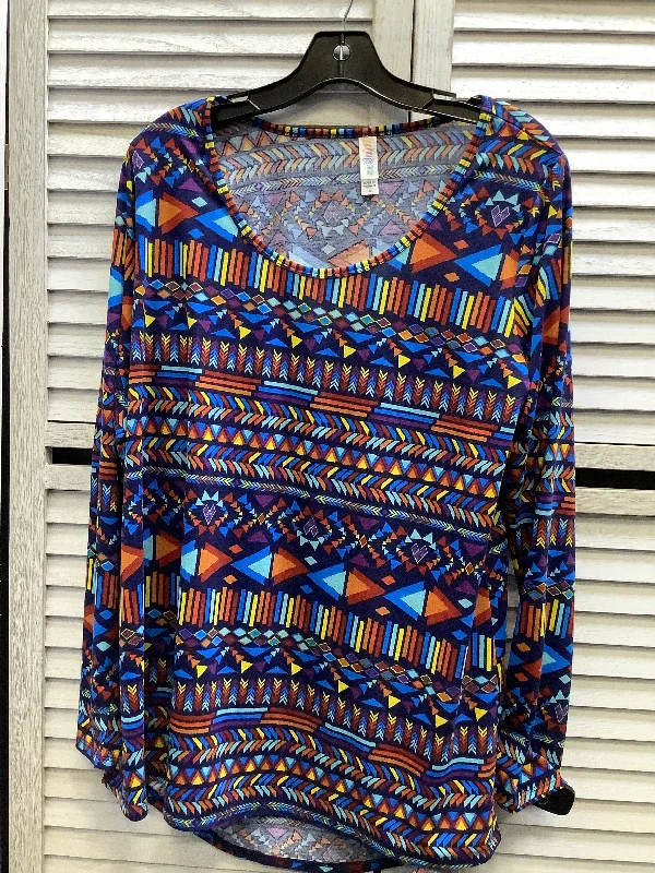 Price Meltdown Top Long Sleeve By Lularoe In Multi-colored, Size: Xl