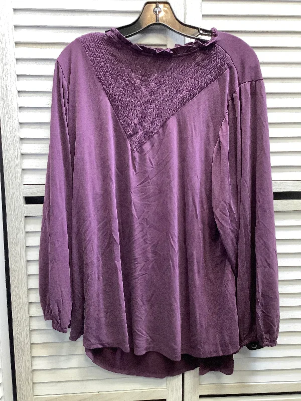 Buy Now Top Long Sleeve By Lularoe In Purple, Size: Xl