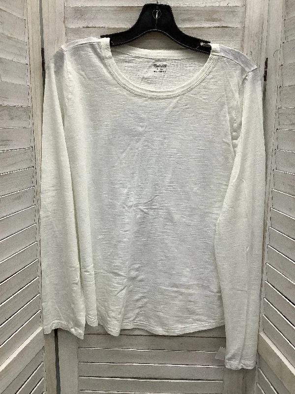 Instant Discount Top Long Sleeve By Madewell In White, Size: Xl