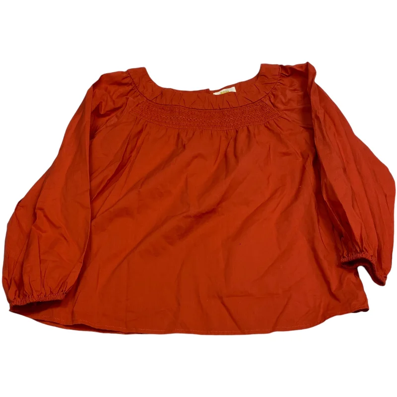 Flash Deals Top Long Sleeve By Maeve In Orange, Size: S