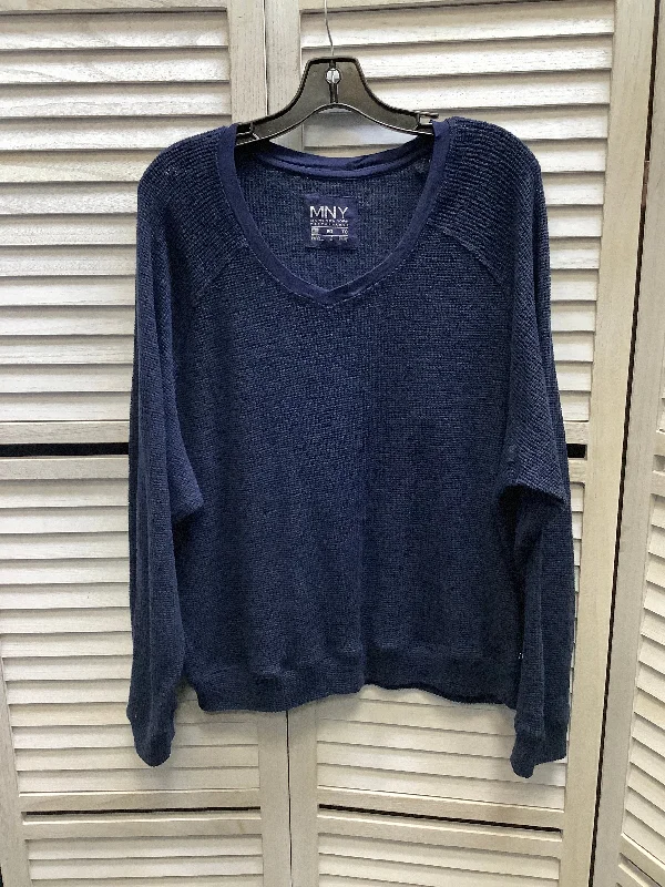 Super Deal Top Long Sleeve By Marc New York In Navy, Size: Xl