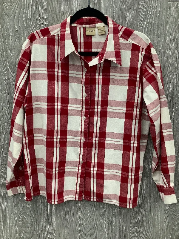 Super Sale Top Long Sleeve By Massini In Red, Size: L