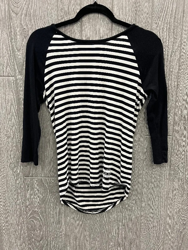 Amazing Deals Top Long Sleeve By Michael By Michael Kors In Black & White, Size: S