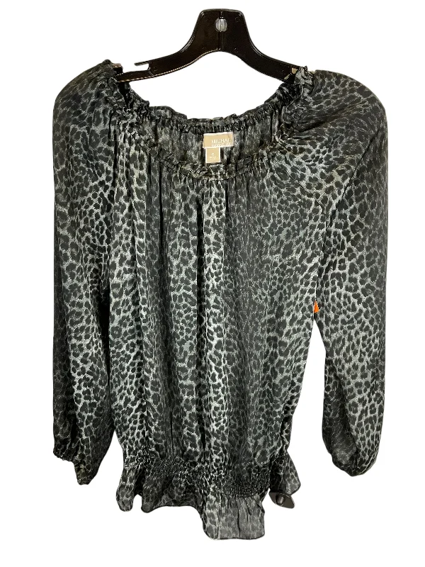 Sale Event Top Long Sleeve By Michael By Michael Kors In Grey, Size: S