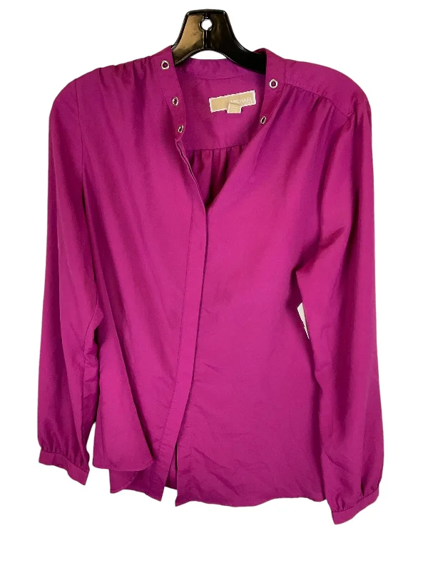 Extra Savings Top Long Sleeve By Michael By Michael Kors In Purple, Size: L