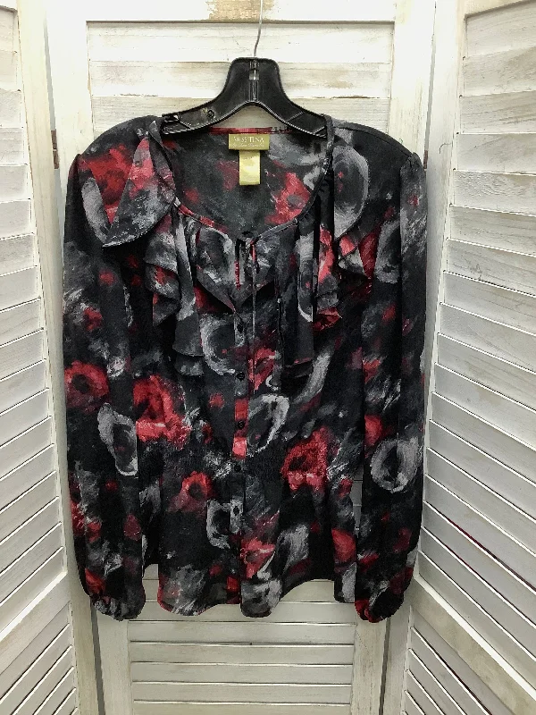 Deep Discounts Top Long Sleeve By Miss Tina In Multi-colored, Size: M