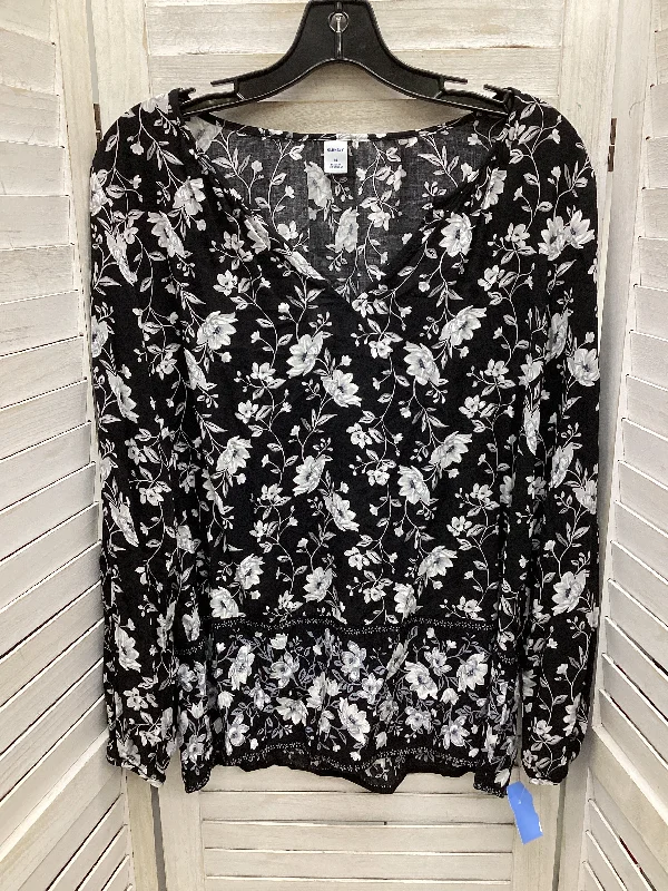 Warehouse Sale Top Long Sleeve By Old Navy In Floral Print, Size: M
