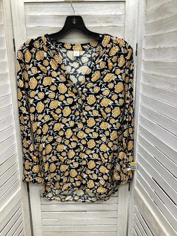 Act Fast Top Long Sleeve By Old Navy In Floral Print, Size: Xs