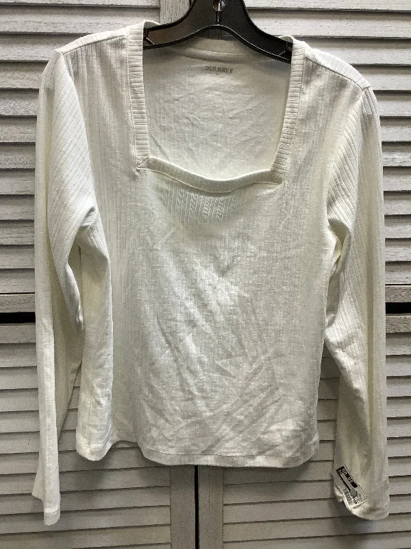 Epic Deals Top Long Sleeve By Old Navy In White, Size: Xl