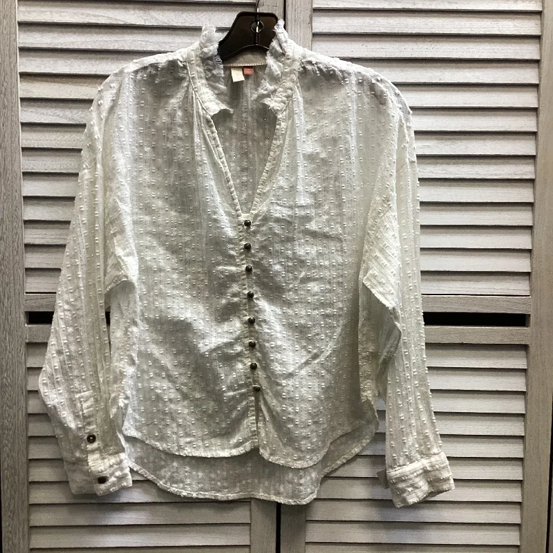 Steals and Deals Top Long Sleeve By Pilcro In White, Size: Xs