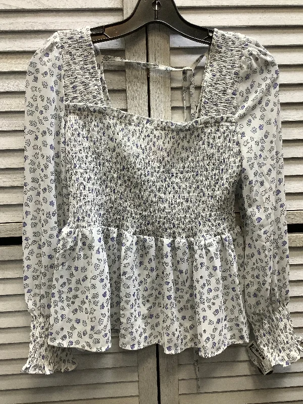 Today Only Top Long Sleeve By Pink In Floral Print, Size: S