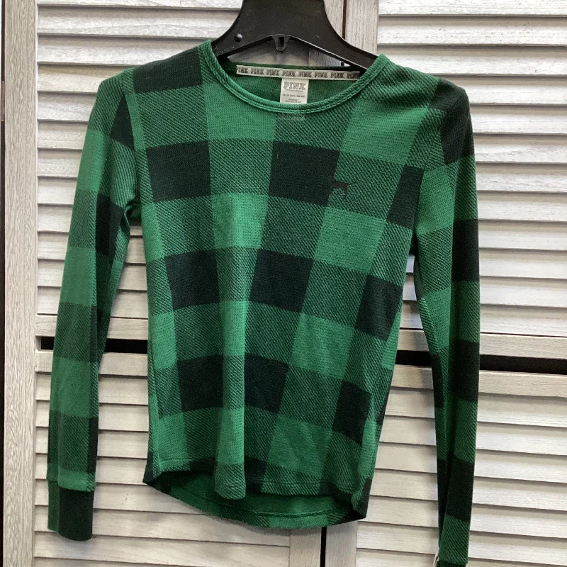Limited Stock Top Long Sleeve By Pink In Green, Size: Xs
