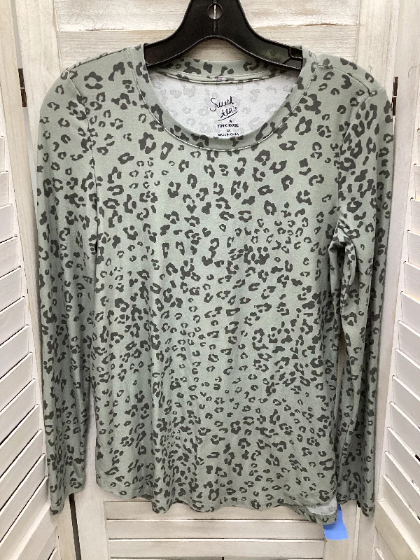 Get It Before It’s Gone Top Long Sleeve By Pink Rose In Animal Print, Size: Xs