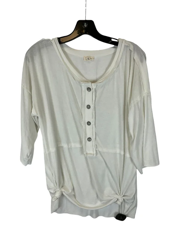 Discount Days Top Long Sleeve By Pol In White, Size: L