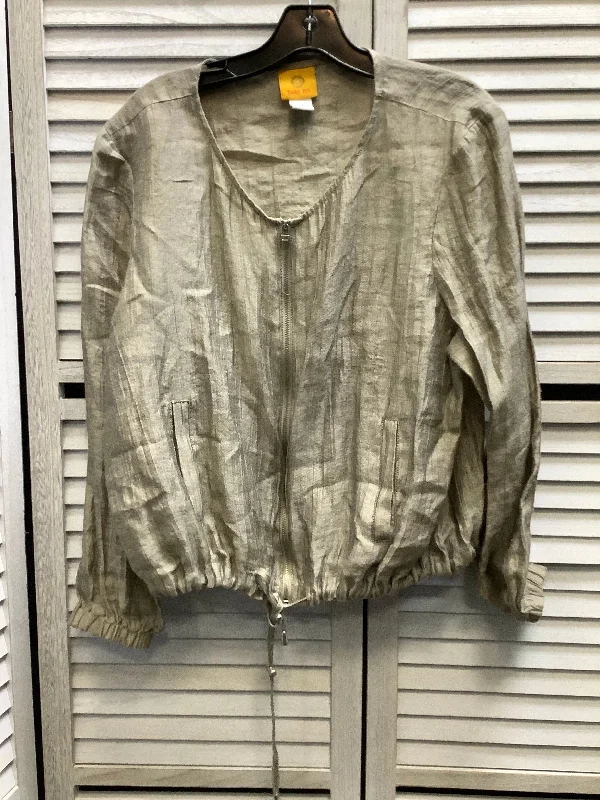 Lowest Price Top Long Sleeve By Ruby Rd In Taupe, Size: Xl