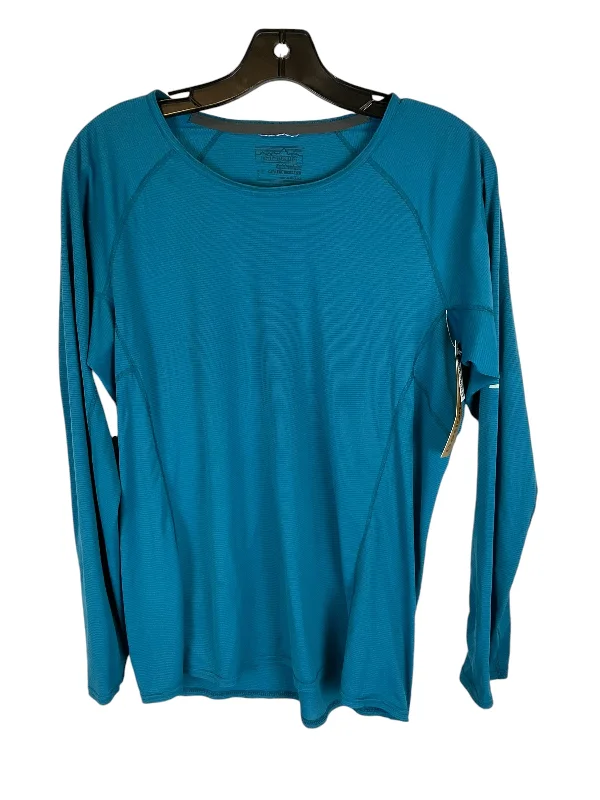 Don't Wait Top Long Sleeve Designer By Patagonia In Blue, Size: Xl