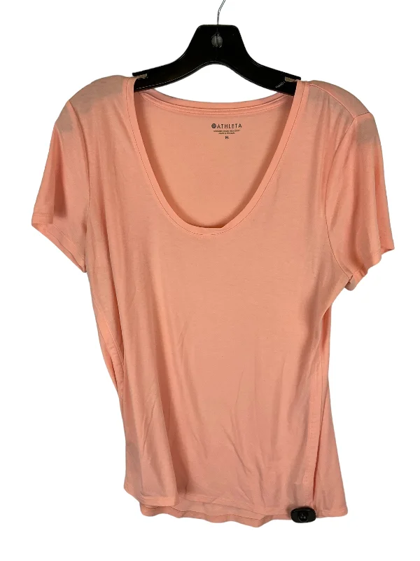 Weekend Special Top Short Sleeve Basic By Athleta In Orange, Size: M