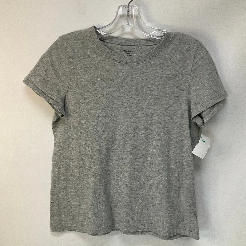 Lowest Price Top Short Sleeve Basic By Madewell In Grey, Size: S