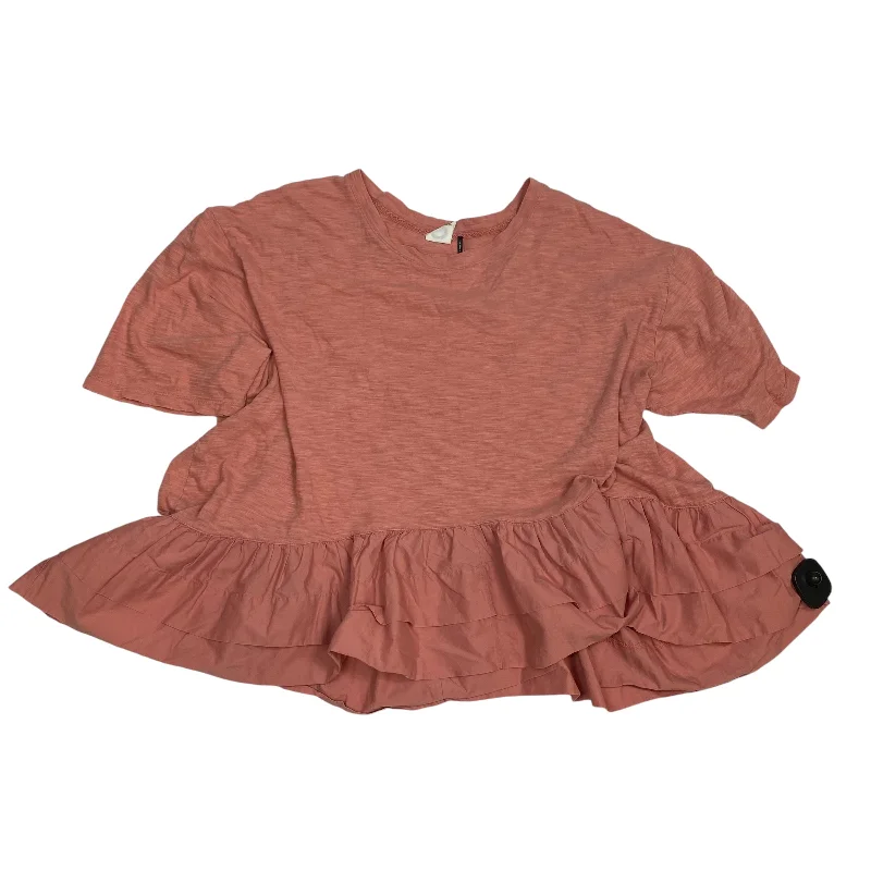 Amazing Deals Top Short Sleeve By Akemi And Kin In Pink, Size: M