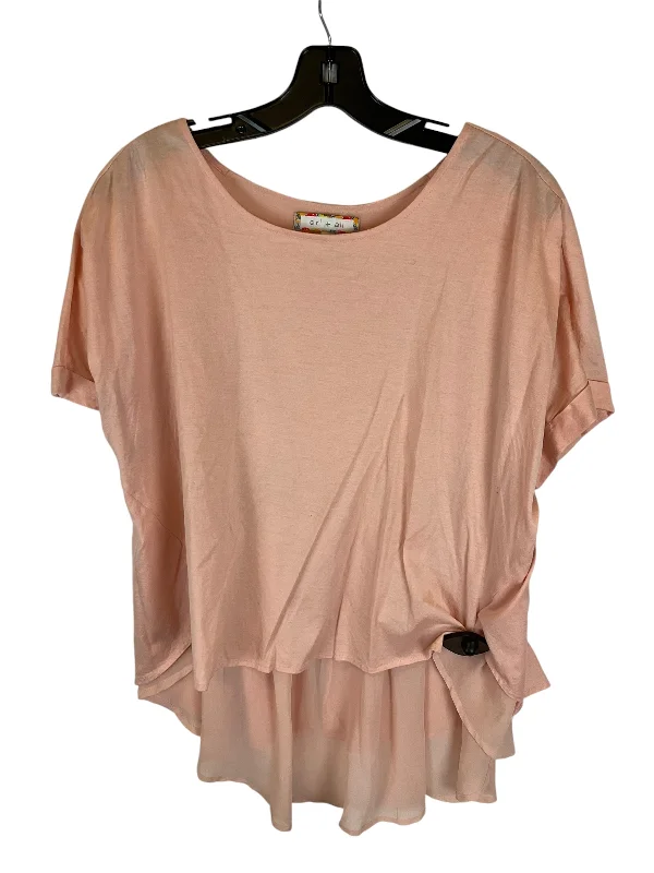 Reduced Prices Top Short Sleeve By Eri + Ali In Pink, Size: M