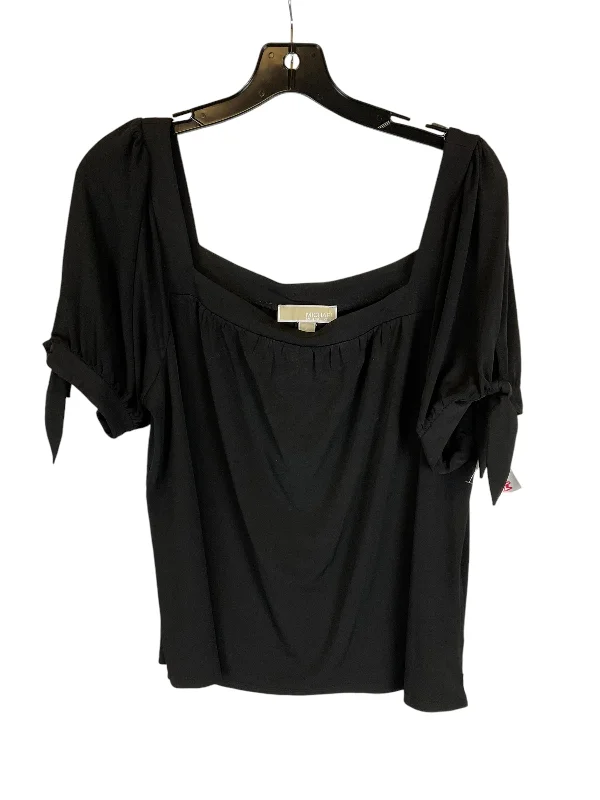 Deal Dash Top Short Sleeve By Michael By Michael Kors In Black, Size: Xl