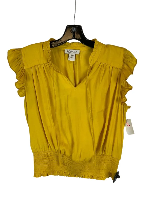 Special Price Top Short Sleeve By Rachel Zoe In Yellow, Size: S
