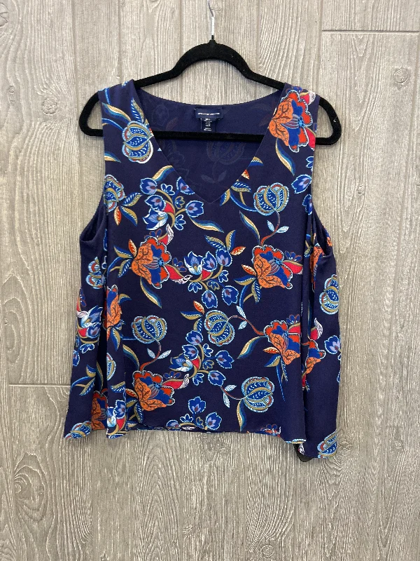 Price Fest Top Sleeveless By Adrienne Vittadini In Floral Print, Size: Xl
