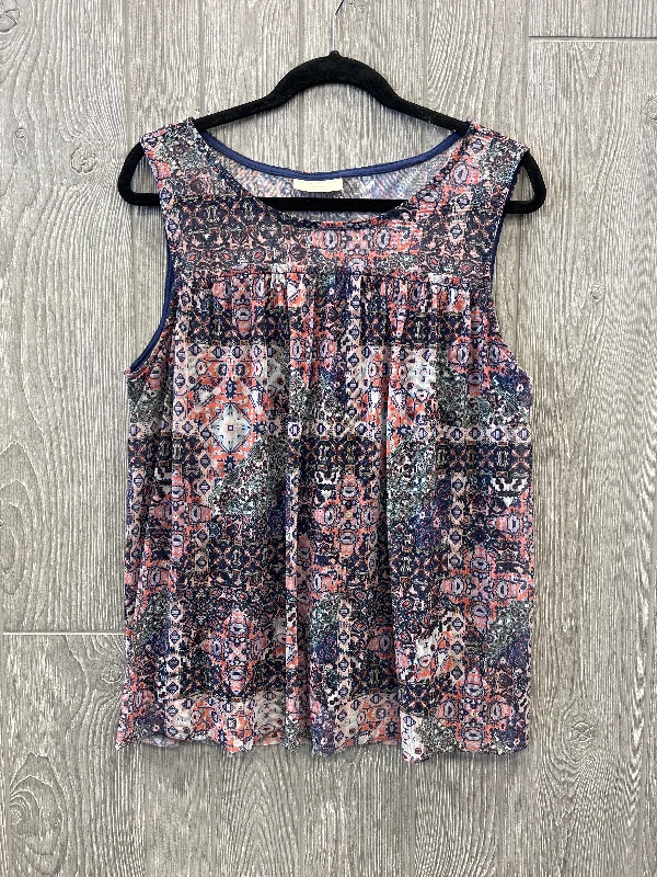 Deal Explosion Top Sleeveless By Bobbie Brooks In Blue, Size: L