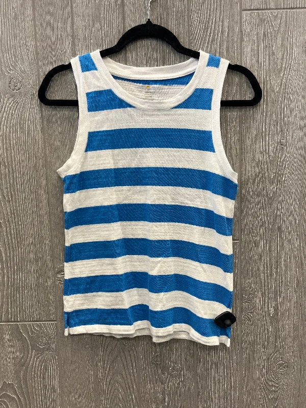 Deal Dash Top Sleeveless By C And C In Blue & White, Size: Xs