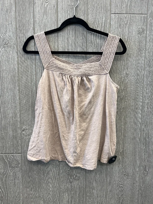 Sneak Peek Sale Top Sleeveless By Old Navy In Beige, Size: L