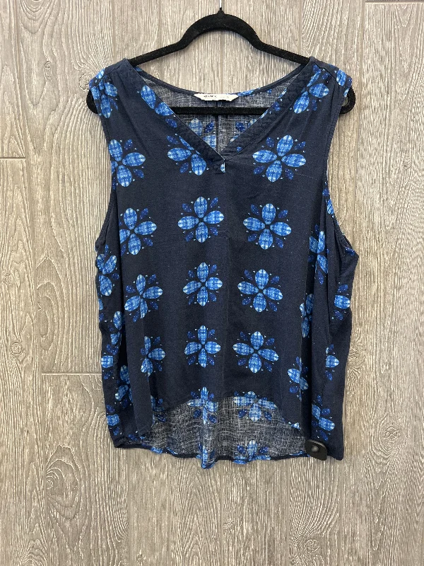 Final Markdown Top Sleeveless By Sonoma In Blue, Size: Xl
