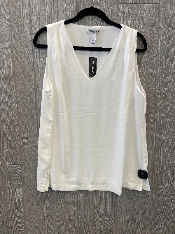 Great Bargains Top Sleeveless By White House Black Market In White, Size: L
