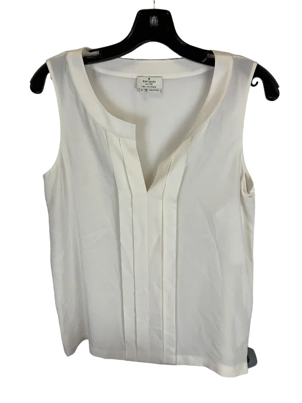 Great Deals Top Sleeveless Designer By Kate Spade In Cream, Size: S