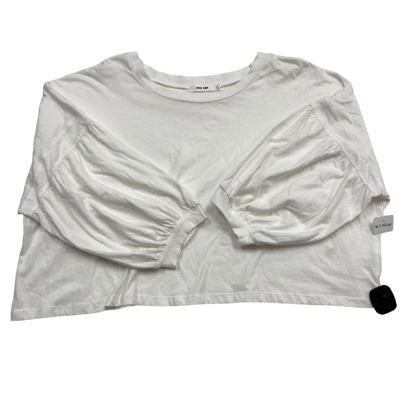 One-DAY Sale White Top 3/4 Sleeve MOD REF, Size S
