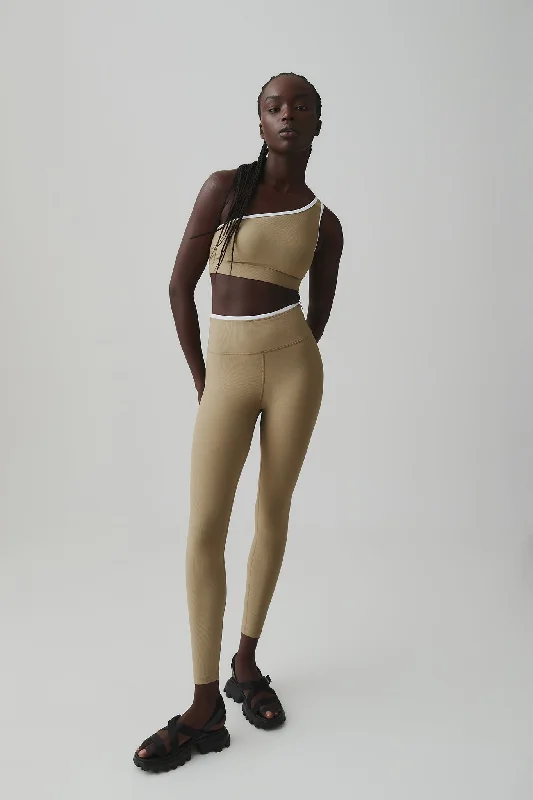 Steals and Deals Contrast Ribbed Full Length Legging 203