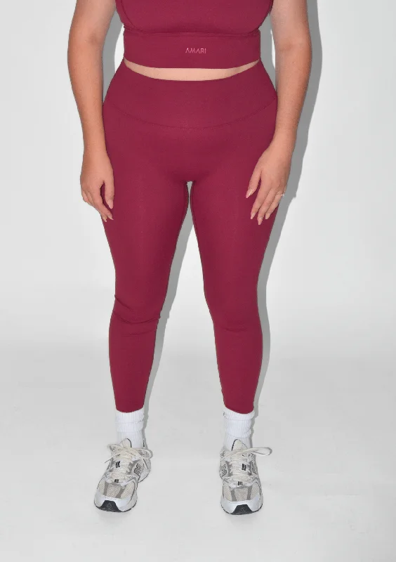 Special Offer Essentials Leggings - Burgundy Red