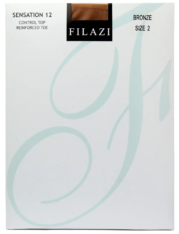 Limited Availability Filazi Sensation 12 Denier Control Top Reinforced Toe Women Tights. Limited Availability Filazi Sensation 12 Denier Control Top Reinforced Toe Women Tights.