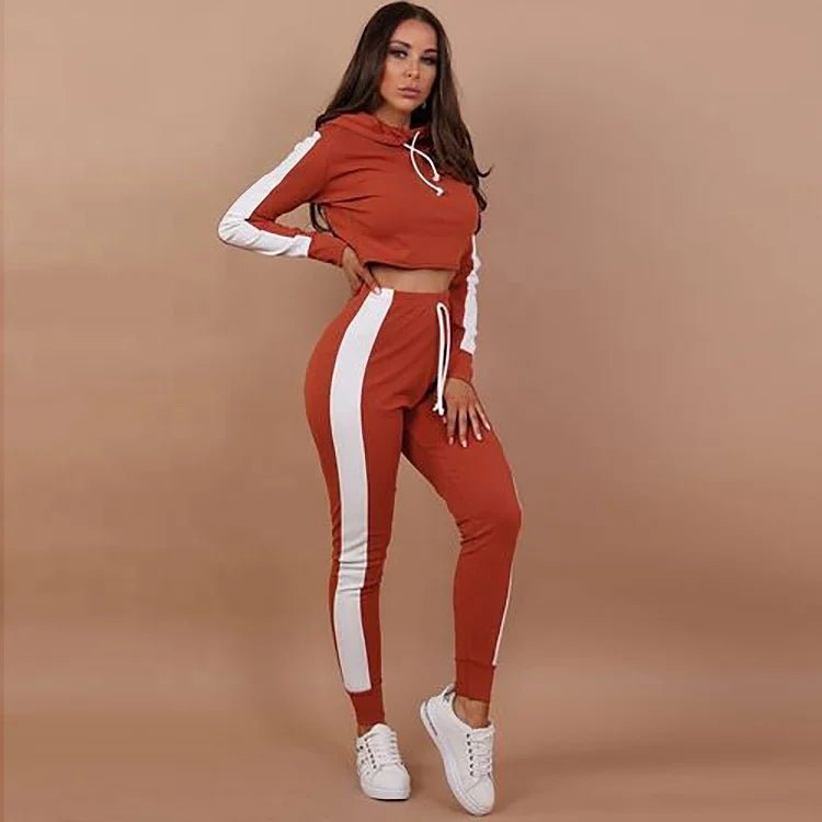 Savings Bonanza Ladies Work Out Crop Hoodie Joggers Set with Gym Suit - 3-Piece Ladies Tracksuit Set Savings Bonanza Ladies Work Out Crop Hoodie Joggers Set with Gym Suit - 3-Piece Ladies Tracksuit Set