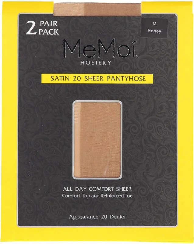 Price Drop MeMoi Satin 20 Sheer Women Tights Pack of 2 Honey Style: MS-650