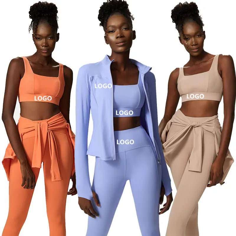 Value Deals Plus Size Three-piece Athletic Wear Woman Xxl Size Sports Bra And Leggings Ladies Sexy Zipper Jacket Fitness Clothes Workout Set Value Deals Plus Size Three-piece Athletic Wear Woman Xxl Size Sports Bra And Leggings Ladies Sexy Zipper Jacket Fitness Clothes Workout Set