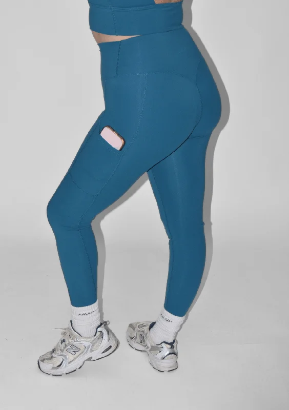 Price Slash Pocket Leggings 2.0 - Petrol Blue