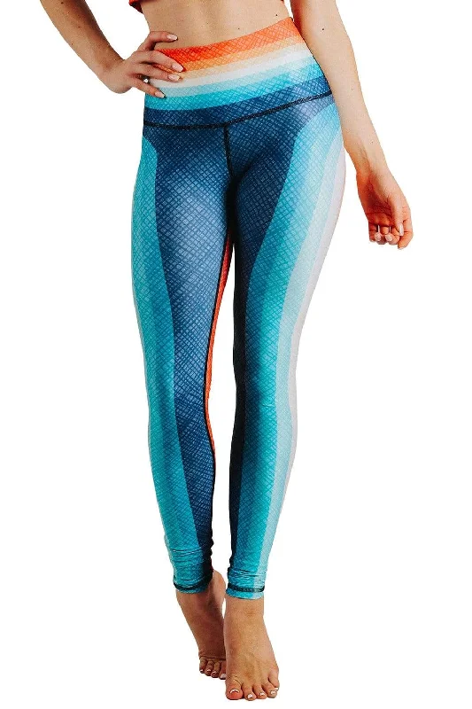 Discount Deals Retro Rainbow Printed Yoga Leggings