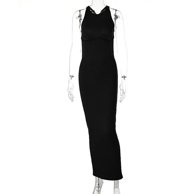 Best Bargains Sleeveless Backless Long Slim Fit Evening Dress for Women