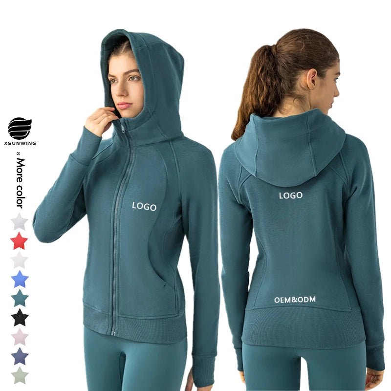 Price Buster Sports Wear Hoodie Jacket for Women With Thick Zipper - Full Zip Fitness Coat Running Sweater WDQ028 Price Buster Sports Wear Hoodie Jacket for Women With Thick Zipper - Full Zip Fitness Coat Running Sweater WDQ028