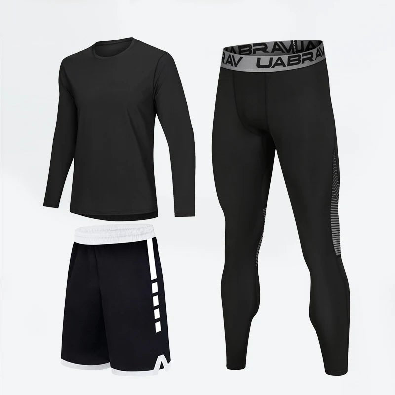 Exclusive Preview Sportswear for Men: High-Elastic Quick-Drying Compression Leggings Set Exclusive Preview Sportswear for Men: High-Elastic Quick-Drying Compression Leggings Set