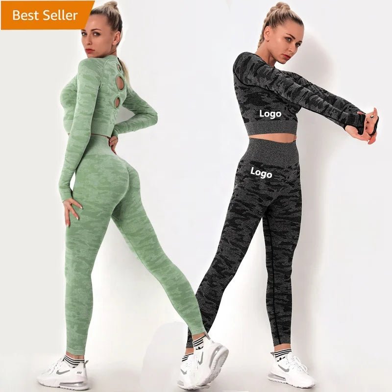Closeout Sale Women workout Long sleeve clothes high waist sport woman fitness and seamless printed yoga gym wear Leggings sets Closeout Sale Women workout Long sleeve clothes high waist sport woman fitness and seamless printed yoga gym wear Leggings sets