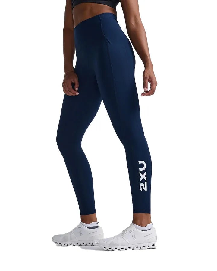 Stock Clearance Women's Form Stash Hi-Rise Compression Tights - Midnight / White